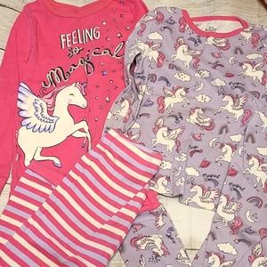 Girls 2 pair unicorn pajamas